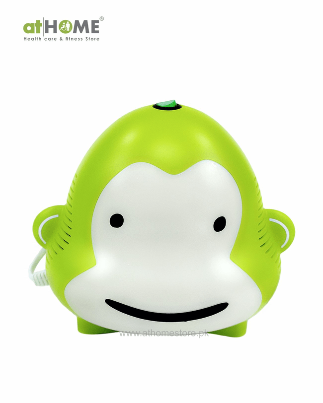 Portable  Nebulizer Monkey Shape for Kids - Best Respiratory Relief - Electric inhaler for nebulizing liquid medication colds, asthma and respiratory diseases - athomestore.pk