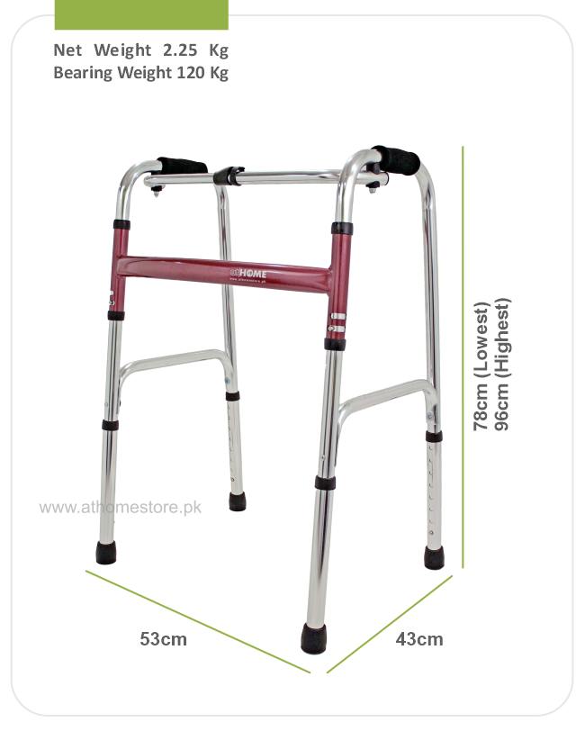 Mobility Aid Walker Model AH1-913L for Disabled and Elderly People - athomestore.pk