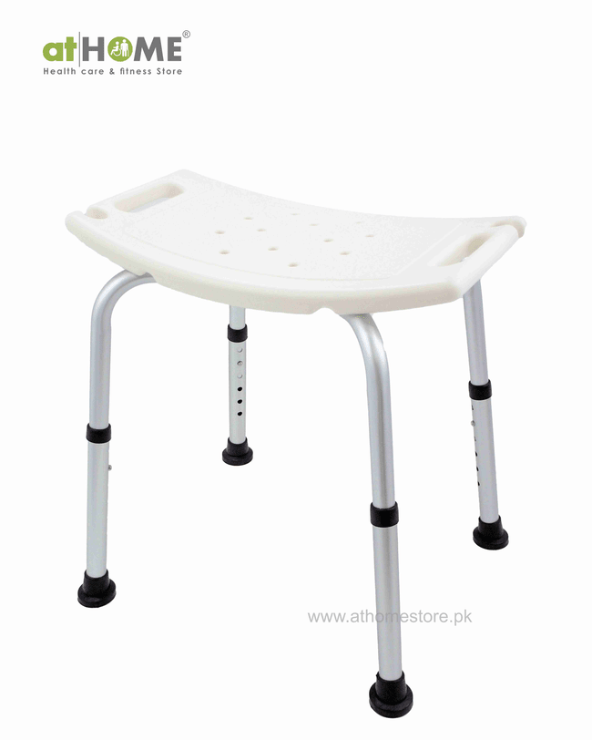 AtHome Adjustable Shower Stool AH1-797L - Comfortable Mobility Aid for Bathing - athomestore.pk