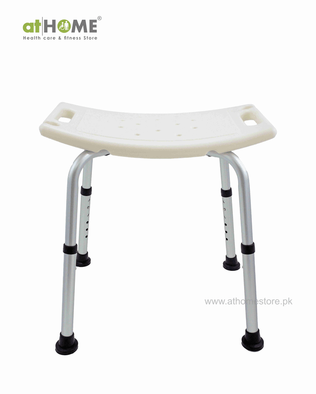 AtHome Adjustable Shower Stool AH1-797L - Comfortable Mobility Aid for Bathing - athomestore.pk