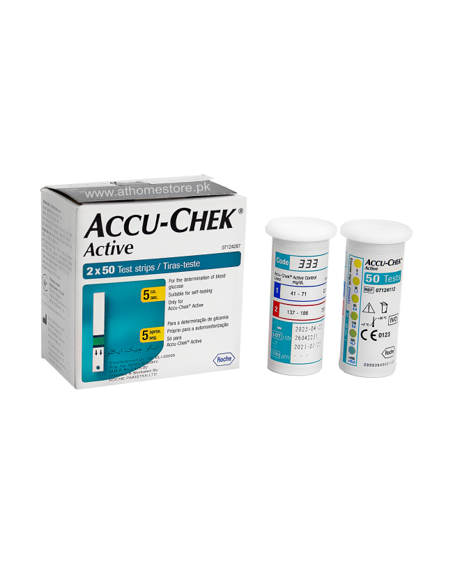 ACCU-CHEK ACTIVE  2X50 Test Strips - athomestore.pk